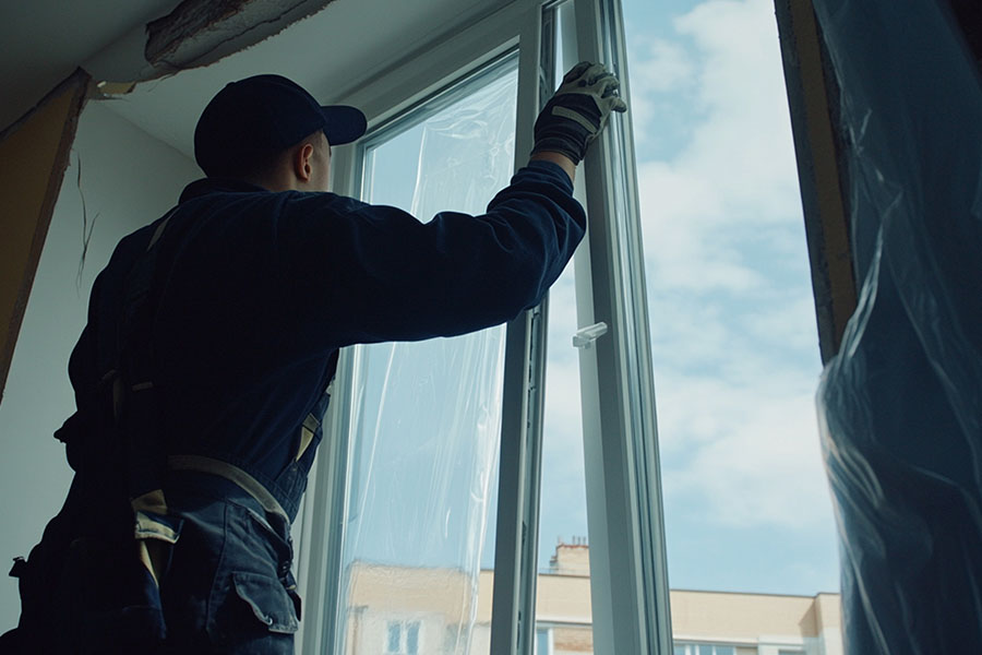Window replacement in progress