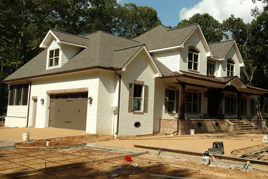Premium seamless gutter installation in progress